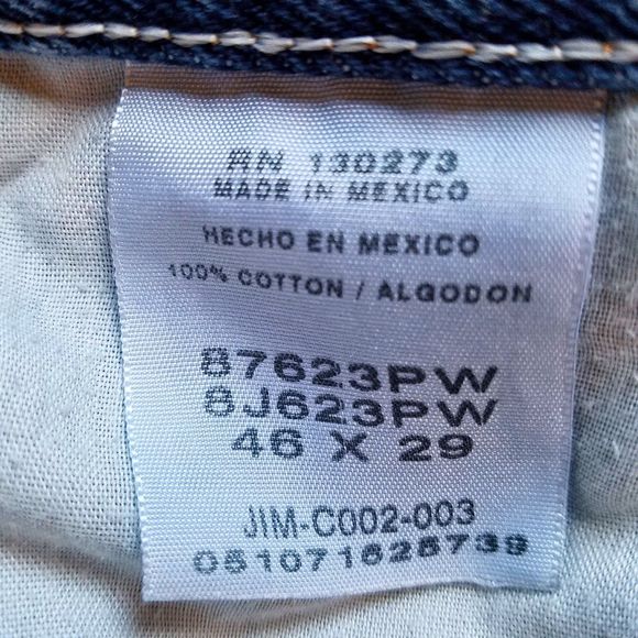 Wrangler Rustler Jeans Men’s 46x29 Straight Leg Blue Heavyweight Rugged Denim - Picture 3 of 3